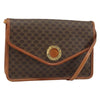 Celine Vintage Macadam Circle Logo Canvas and Leather