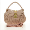 Miu Miu Madras Convertible Lock Tote Leather