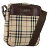 Burberry Zip Messenger Nova check Canvas and Leather