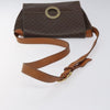 Celine Vintage Macadam Circle Logo Canvas and Leather