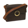 Celine Vintage Macadam Circle Logo Canvas and Leather