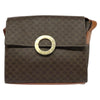 Celine Vintage Macadam Circle Logo Canvas and Leather