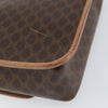 Celine Vintage Macadam Circle Logo Canvas and Leather