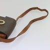 Celine Vintage Macadam Circle Logo Canvas and Leather