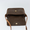 Celine Vintage Macadam Circle Logo Canvas and Leather