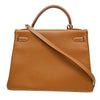 Hermes Kelly Brown Courchevel with Gold Hardware