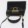 Salvatore Ferragamo Gancini Convertible Top Handle Patent Leather