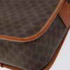 Celine Vintage Macadam Circle Logo Canvas and Leather