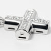 Bvlgari Croce Pendant 18K White Gold and Pave Diamonds