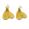 Chanel Vintage CC Heart Clip-On Metal