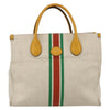 Gucci Foldable Web Tote Canvas with Leather