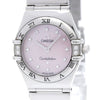 Omega Constellation Quartz Stainless Steel with Diamond Bezel and Mother of Pearl