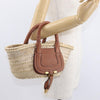Chloe Marcie Basket Raffia and Leather