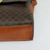 Celine Vintage Macadam Circle Logo Canvas and Leather