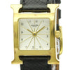 Hermes Heure H Quartz Plated Metal and Leather