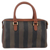Fendi Vintage Pequin Convertible Boston Coated Canvas