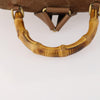 Gucci Vintage Bamboo Suede and Leather