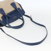 Prada Cuir Frame Convertible Tote Canvas and Saffiano Leather