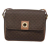 Celine Vintage Macadam Circle Logo Canvas and Leather