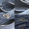 Prada Zip Convertible Shopping Tote Tessuto with Saffiano Leather