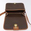 Celine Vintage Macadam Circle Logo Canvas and Leather