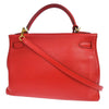 Hermes Kelly Red Gulliver with Gold Hardware