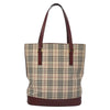 Burberry Nova Check Tote Canvas and Leather