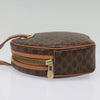 Celine Vintage Macadam Circle Logo Canvas and Leather
