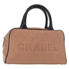 Chanel Embossed Logo Bowler Quilted Caviar