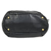 Prada Bow Tie Pleated Tote Leather