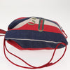 Gucci Logo Drawstring Striped Canvas