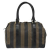 Fendi Vintage Pequin Boston Coated Canvas
