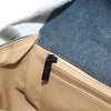 Chanel Chocolate Bar Mademoiselle Top Handle Quilted Denim