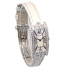 Harry Winston Avenue C Quartz White Gold and Alligator with Diamond Bezel and Mother of Pearl