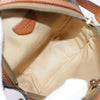 Celine Vintage Macadam Circle Logo Canvas and Leather