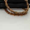 Gucci Vintage Bamboo Front Pocket Tote Suede