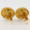 Chanel Vintage Round Clip-On Metal with Faux Pearl