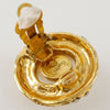 Chanel Vintage Round Clip-On Metal with Faux Pearl