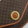 Celine Vintage Macadam Circle Logo Canvas and Leather