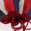 Gucci Logo Drawstring Striped Canvas