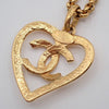Chanel Vintage CC Heart Pendant Long Metal