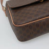 Celine Vintage Macadam Circle Logo Canvas and Leather