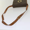 Celine Vintage Macadam Circle Logo Canvas and Leather