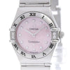 Omega Constellation Quartz Stainless Steel with Diamond Bezel and Mother of Pearl