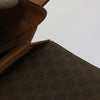Celine Vintage Macadam Circle Logo Canvas and Leather