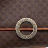 Celine Vintage Macadam Circle Logo Canvas and Leather