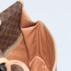 Celine Vintage Macadam Circle Logo Canvas and Leather
