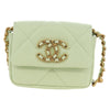 Chanel 19 Convertible Flap Coin Purse With Chain Quilted Lambskin