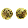 Chanel Vintage CC Round Clip-On Metal