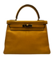 Hermes Kelly 32 Graine Couchevel Yellow leather